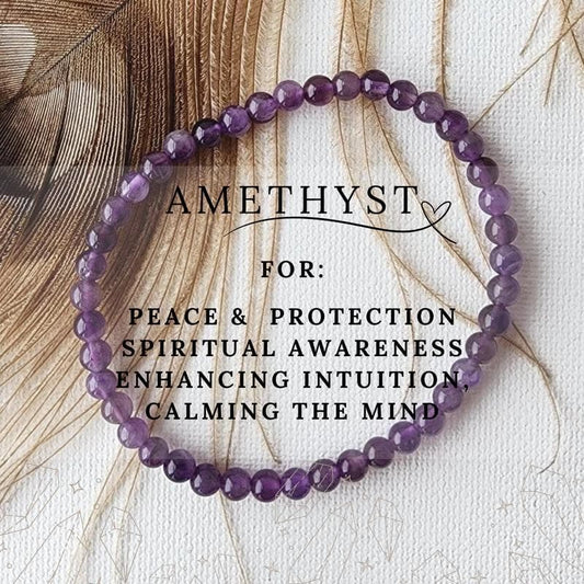 Amethyst Bracelet – The Stone of Peace, Intuition, Protection.