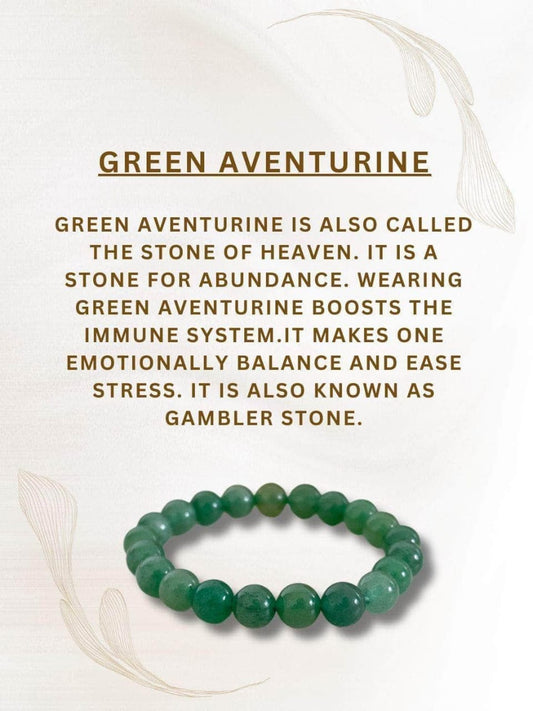 Green Aventurine Bracelet  – The Stone of Luck, Healing and Growth.