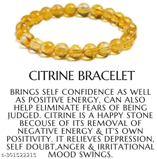Citrine Crystal Bracelet -The Stone of Success & Abundance.